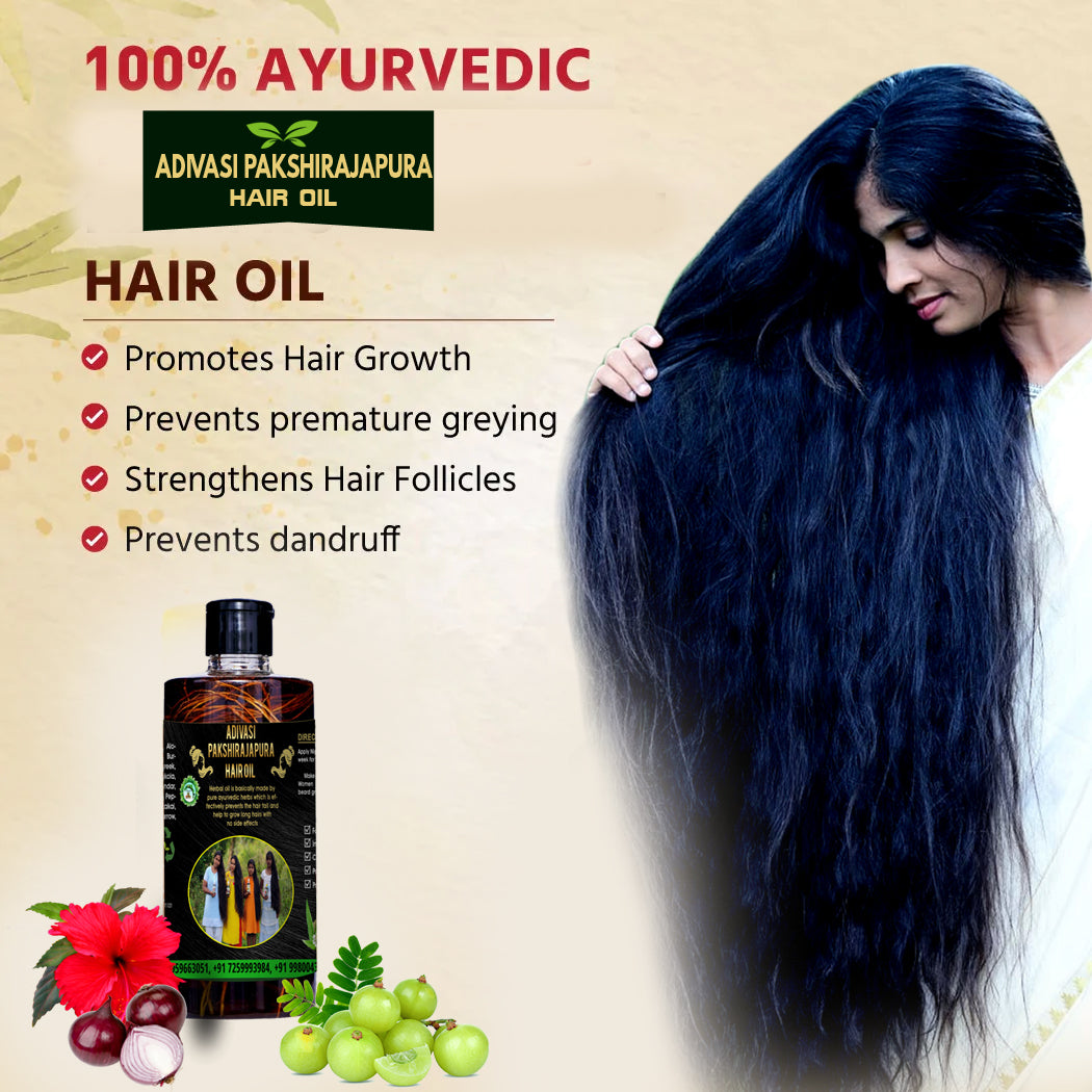 ADIVASI PAKSHIRAJAPURA HAKKI PIKKI  HAIR OIL ALL VARIENTS