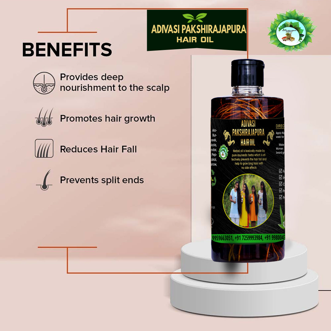 ADIVASI PAKSHIRAJAPURA HAKKI PIKKI  HAIR OIL ALL VARIENTS